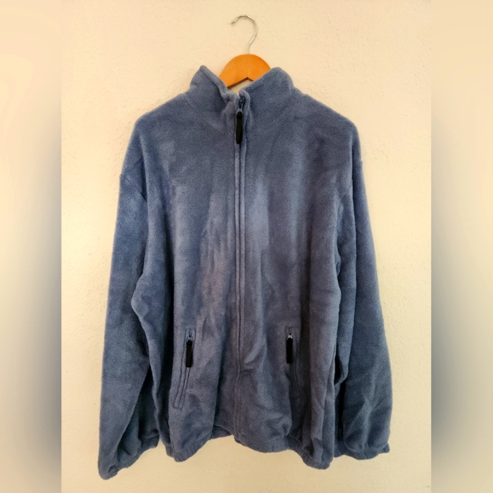 King Size - Full Zip Fleece Jacket, 2XL Big.